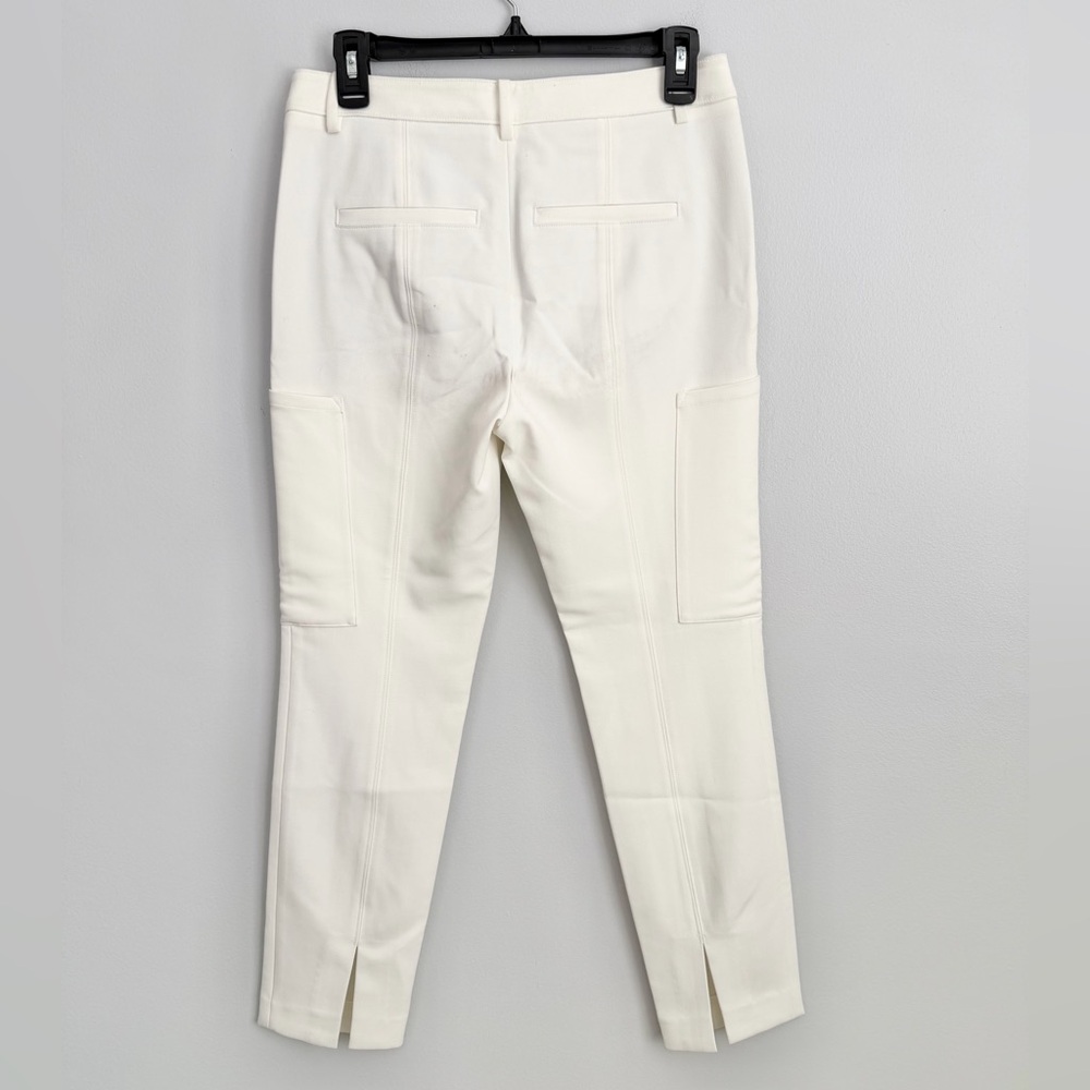 NWT! Tibi Size 2 • White Ivory Trouser Pants Leg Slit. - Picture 3 of 5
